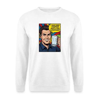 I Make Beer Disappear Craft Beer - Unisex Pullover - Weiß - Vorne - Alina (178cm) & Michal (187cm)