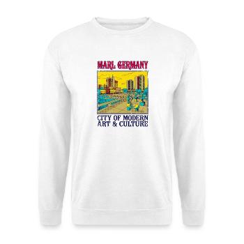 View Marl Germany City Of Modern Art Skyline - Unisex Pullover - Weiß - Vorne - Alina (178cm) & Michal (187cm)