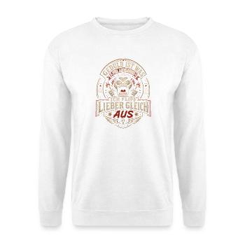 Geduld Ist Was Für Anfänger Herren Lustiger Spruch - Unisex Pullover - Weiß - Vorne - Alina (178cm) & Michal (187cm)