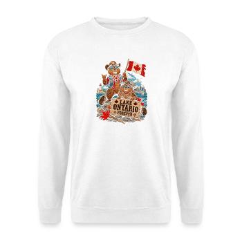 Lake Ontario Forever Biberduo - Unisex Pullover - Weiß - Vorne - Alina (178cm) & Michal (187cm)