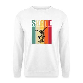 skateboard skaten skate sport fahren skaten - Unisex Pullover - Weiß - Vorne - Alina (178cm) & Michal (187cm)