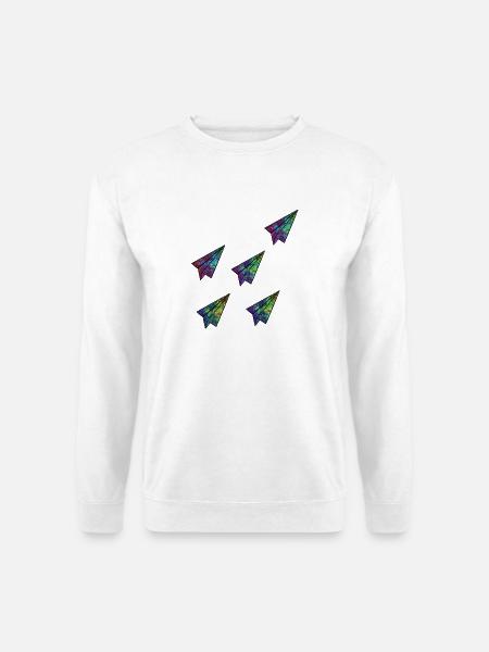 PaperPlaneFormation - Unisex Pullover - Weiß