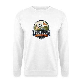Fußballgolf Footgolf Legends - Unisex Pullover - Weiß - Vorne - Alina (178cm) & Michal (187cm)