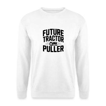 Zukünftiger Traktorzieher - Unisex Pullover - Weiß - Vorne - Alina (178cm) & Michal (187cm)