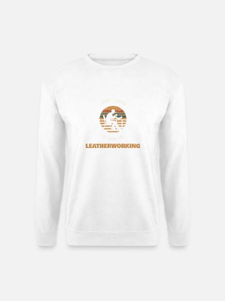 Lustiges Leder Shirt Lederhandwerker Geschenk - Unisex Pullover - Weiß
