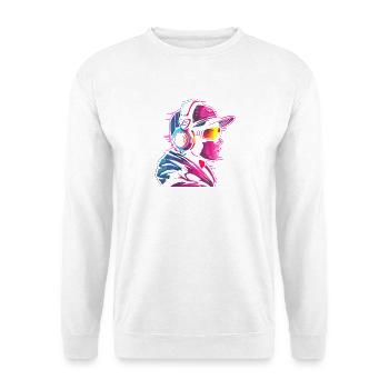 Gamer Vaporwave - Unisex Pullover - Weiß - Vorne - Alina (178cm) & Michal (187cm)