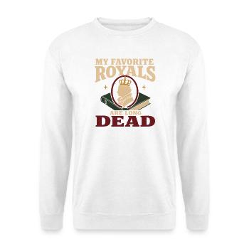 Britische Königsgeschichte Englische Monarchie - Unisex Pullover - Weiß - Vorne - Alina (178cm) & Michal (187cm)