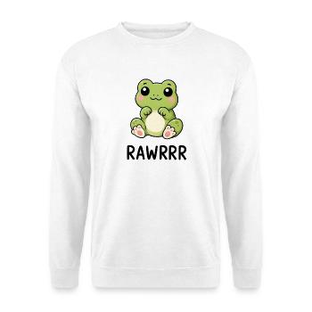 Süßer Frosch Lustiger Cartoon - Unisex Pullover - Weiß - Vorne - Alina (178cm) & Michal (187cm)