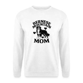 Bernese dog mom - Unisex Pullover - Weiß - Vorne - Alina (178cm) & Michal (187cm)