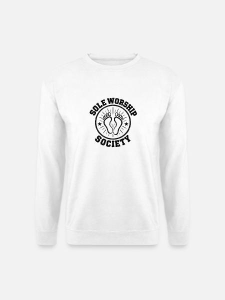 Sole Worship Society Vintage-Fußfetisch-Design - Unisex Pullover - Weiß