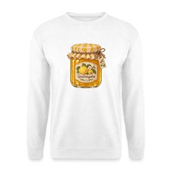 Quitten Gelee - Unisex Pullover - Weiß - Vorne - Alina (178cm) & Michal (187cm)
