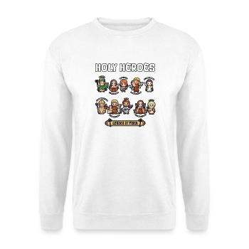 Heiliger Helden, Allerheiligen, westlicher Christ - Unisex Pullover - Weiß - Vorne - Alina (178cm) & Michal (187cm)