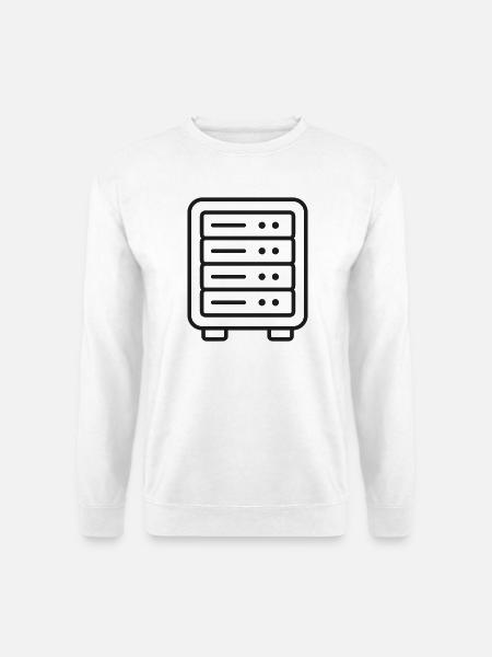 Server-Racklinien-Symbol - Unisex Pullover - Weiß