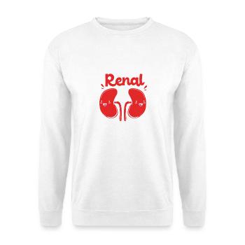Dialyse-Techniker - Unisex Pullover - Weiß - Vorne - Alina (178cm) & Michal (187cm)