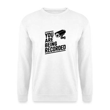 Du wirst aufgenommen - Unisex Pullover - Weiß - Vorne - Alina (178cm) & Michal (187cm)