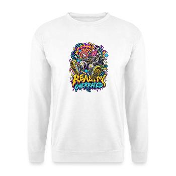 Neon-Astronaut Stil - Unisex Pullover - Weiß - Vorne - Alina (178cm) & Michal (187cm)