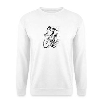 Radsportler - Unisex Pullover - Weiß - Vorne - Alina (178cm) & Michal (187cm)