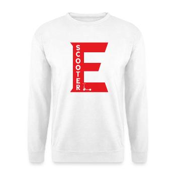 Scooter Letter E Design - Unisex Pullover - Weiß - Vorne - Alina (178cm) & Michal (187cm)