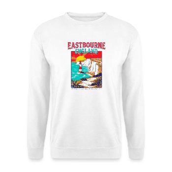 City Eastbourne England Coastal Lighthouse And - Unisex Pullover - Weiß - Vorne - Alina (178cm) & Michal (187cm)