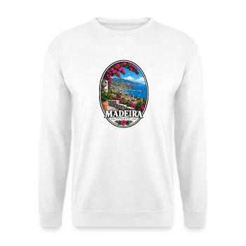 Madeira Portugal Insel Urlaub Atlantik - Unisex Pullover - Weiß - Vorne - Alina (178cm) & Michal (187cm)