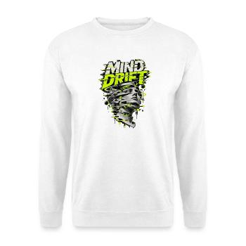 Mind Drive Glitch Kopfstatue - Unisex Pullover - Weiß - Vorne - Alina (178cm) & Michal (187cm)