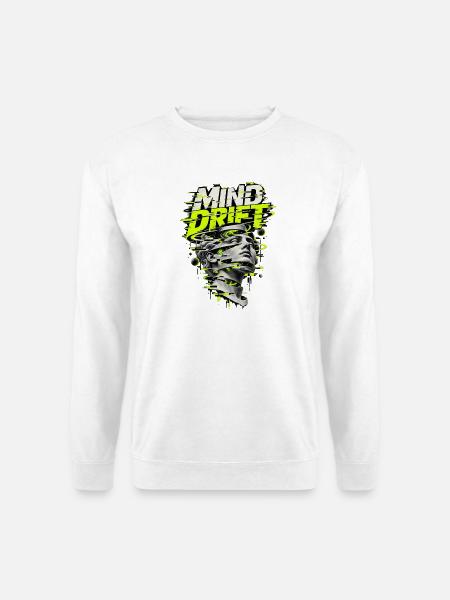 Mind Drive Glitch Kopfstatue - Unisex Pullover - Weiß