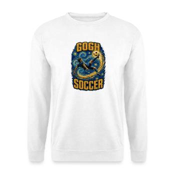 Gogh Fußball  - Unisex Pullover - Weiß - Vorne - Alina (178cm) & Michal (187cm)