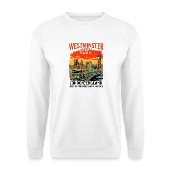 Westminster City London England Parliament Novelty - Unisex Pullover - Weiß - Vorne - Alina (178cm) & Michal (187cm)