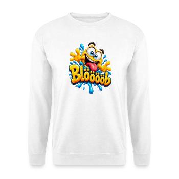 Bloooob Splash Cartoon - Unisex Pullover - Weiß - Vorne - Alina (178cm) & Michal (187cm)