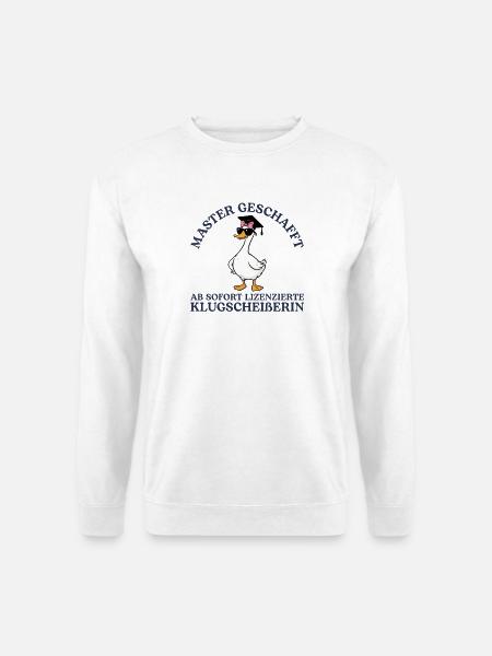 Masterprüfung Studium Abschluss Studentin Geschenk - Unisex Pullover - Weiß