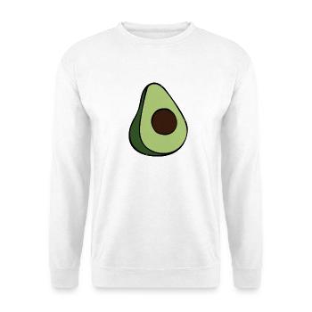 Avocado Half Minimalist Green Slice - Unisex Pullover - Weiß - Vorne - Alina (178cm) & Michal (187cm)
