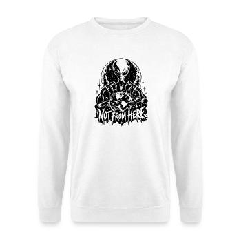 Nicht Von Hier: Weltenführung - Unisex Pullover - Weiß - Vorne - Alina (178cm) & Michal (187cm)