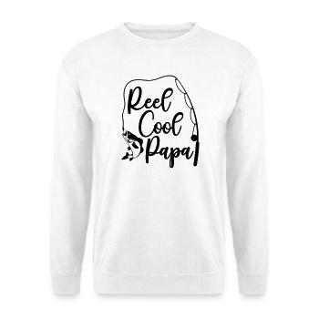 Reel Cool Papa - Unisex Pullover - Weiß - Vorne - Alina (178cm) & Michal (187cm)