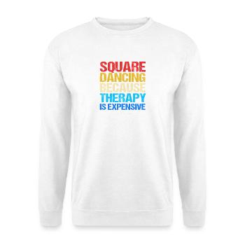 Square Dance - Unisex Pullover - Weiß - Vorne - Alina (178cm) & Michal (187cm)