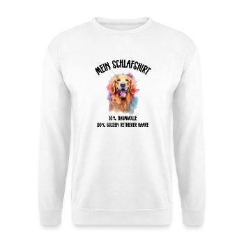Golden Retriever Schlafshirt Bunt - Unisex Pullover - Weiß - Vorne - Alina (178cm) & Michal (187cm)