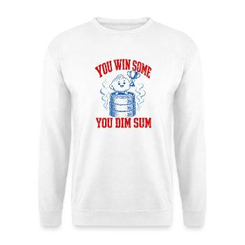  Du Gewinnst Ein Paar, Du Dim Sum Knödel Trophäe - Unisex Pullover - Weiß - Vorne - Alina (178cm) & Michal (187cm)