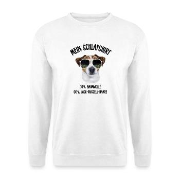 Jack Russell Sonnenbrille Pyjama - Unisex Pullover - Weiß - Vorne - Alina (178cm) & Michal (187cm)