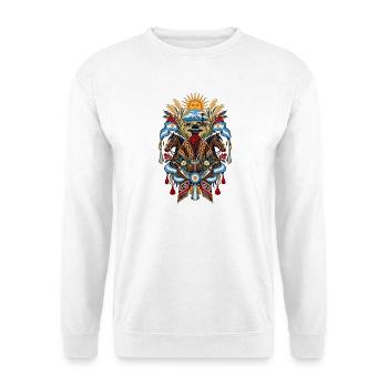 Argentinien | Gaucho, Pampa & Mate - Unisex Pullover - Weiß - Vorne - Alina (178cm) & Michal (187cm)