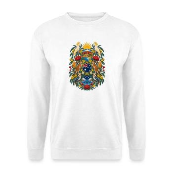 Australien | Outback, Känguru & Kakadu - Unisex Pullover - Weiß - Vorne - Alina (178cm) & Michal (187cm)