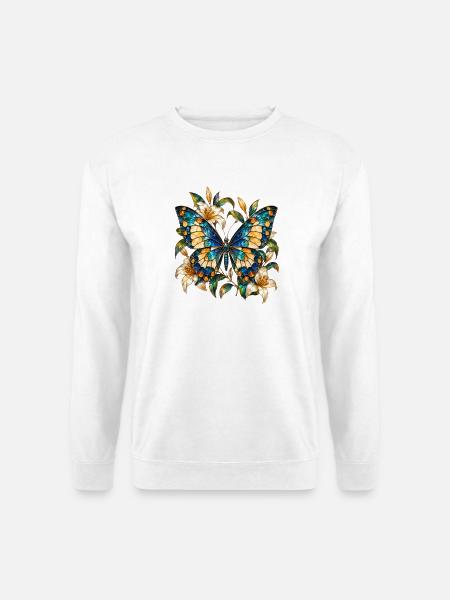 Schmetterlinge Schöner Schmetterling - Unisex Pullover - Weiß