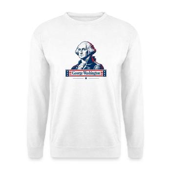 Patriotisches historisches Führungsbild - Unisex Pullover - Weiß - Vorne - Alina (178cm) & Michal (187cm)