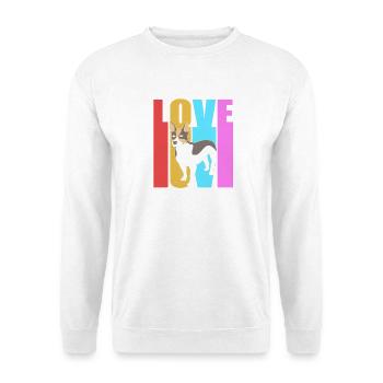 Rat Terrier - Unisex Pullover - Weiß - Vorne - Alina (178cm) & Michal (187cm)