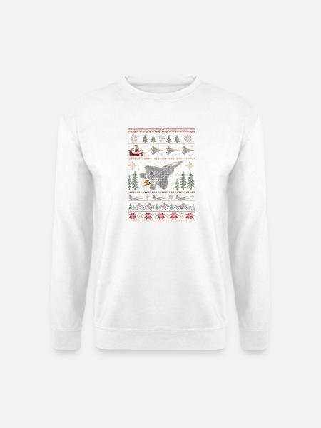 F22 Raptor Weihnachtspullover - Unisex Pullover - Weiß