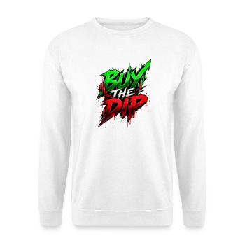 Burn the Dip – Krypto Graffiti - Unisex Pullover - Weiß - Vorne - Alina (178cm) & Michal (187cm)