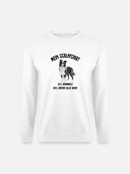 Border Collie Schlafshirt Hütehund - Unisex Pullover - Weiß