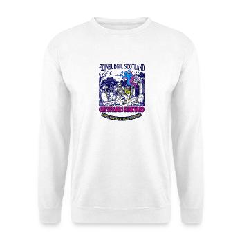 Scotland Edinburgh Ghost Hunter Greyfriars - Unisex Pullover - Weiß - Vorne - Alina (178cm) & Michal (187cm)
