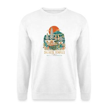 Bali Indonesien Balinesische Tempel - Unisex Pullover - Weiß - Vorne - Alina (178cm) & Michal (187cm)