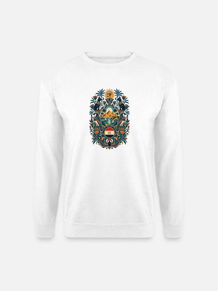Ägypten | Pyramiden, Horus & Nil - Unisex Pullover - Weiß