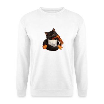 Black Cat Rain Boot - Unisex Pullover - Weiß - Vorne - Alina (178cm) & Michal (187cm)