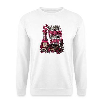 Zu viele Projekte, zu wenig Vernunft - Unisex Pullover - Weiß - Vorne - Alina (178cm) & Michal (187cm)